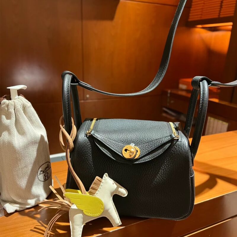 Hermes mini Lindy 黑金W刻 二代