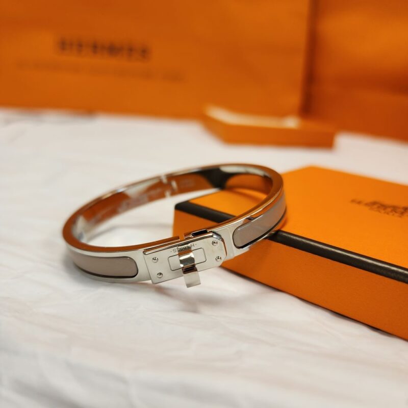 Hermes | Mini Clic Kelly 手鐲 PM 奶油銀